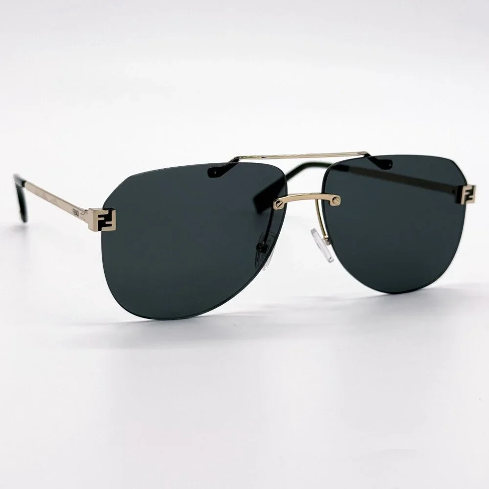NEW FENDI SUNGLASSES FE40115U 32N GOLD/GREEN UNISEX EYEWEAR